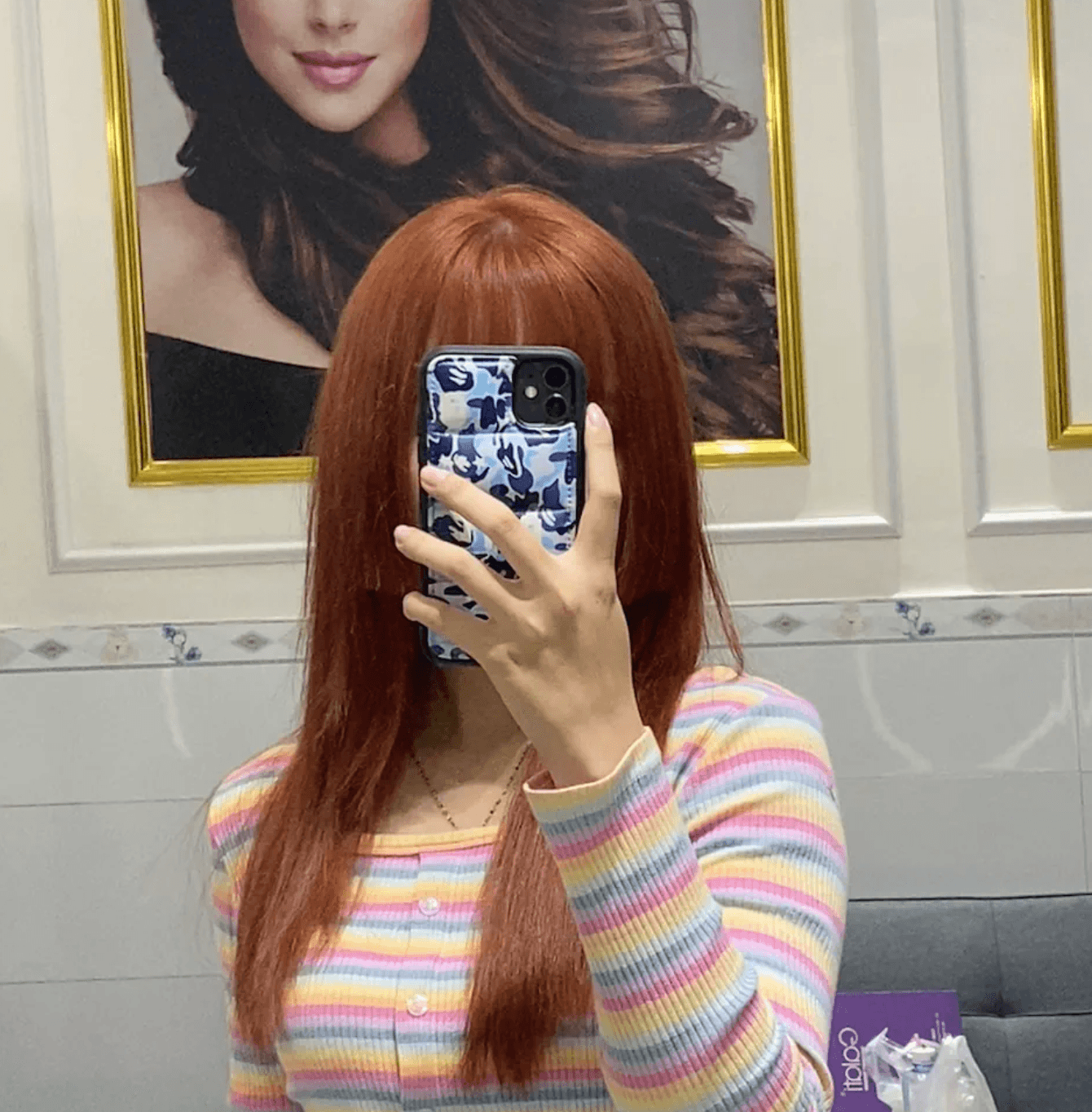 Mẫu tóc Cam sáng
